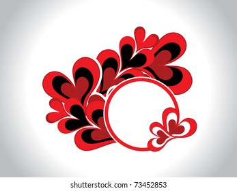 abstract grey background with romantic frame for valentine day