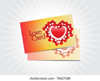 abstract grey background with set of romantic love card