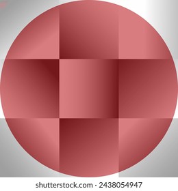 Abstract grey background with squares and a red circle.The vector background can be used in the design of a cover, book design, poster, flyer, CD cover, website background or advertisement.