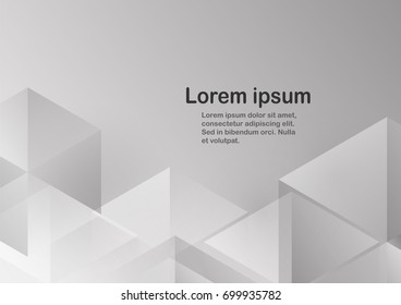 Abstract grey background with text space. Polygon template in black and white tone. Web banner design.