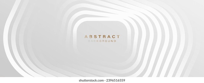 Abstract grey background with white geometric shape. Dynamic lines. Spiral pattern. Modern design. Futuristic concept. Suit for banner, brochure, business, corporate, cover, flyer, poster, website