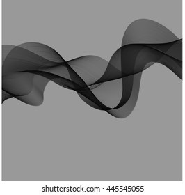 Abstract grey background.A wave of smoke.Vector illustration