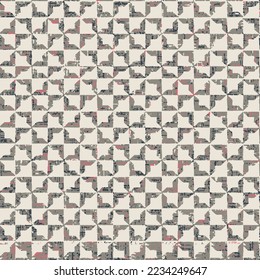 Abstrakte graue und beige Textur im geometrischen Zierstil. Modernes geometrisches Muster.
