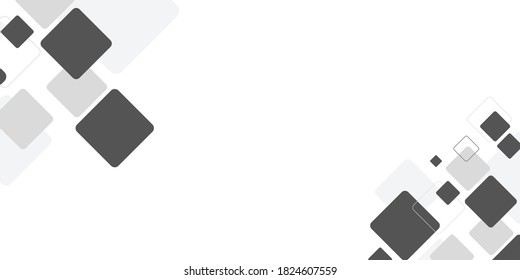 Resumen del patrón cuadrado gris negro sobre fondo blanco .Ilustración vectorial para fondo de presentación moderno, diseño de folletos, diseño de tarjeta de visita