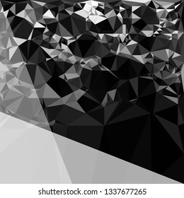 Abstract grey, black and white polygon background. Low Poly Creative template or pattern.