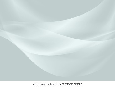 Abstractas ondas brillantes azules grises desdibujadas sobre un fondo elegante. Diseño gráfico de Vector
