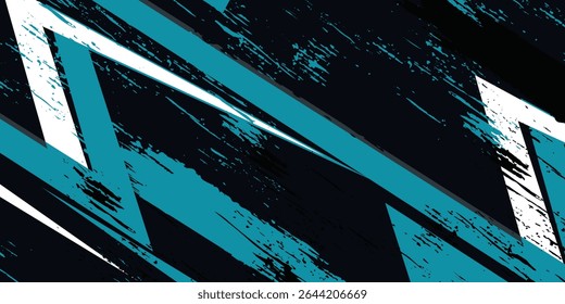 Abstract grey blue sports racing concept. Grunge banner background illustration