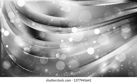 Abstract Grey Blurred Bokeh Background Vector