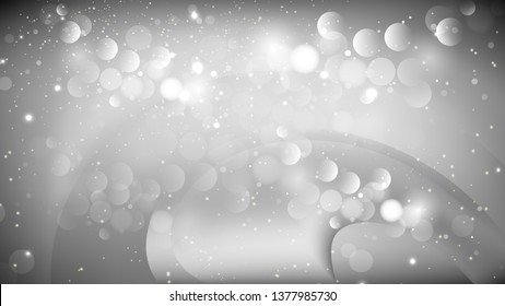 Abstract Grey Bokeh Lights Background