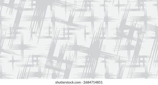 Abstract Grey Brushstroke Pattern on White Background, Textured 