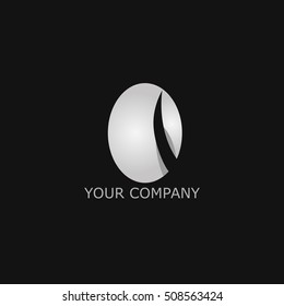 abstract grey business logo template