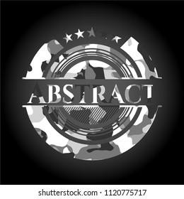 Abstract grey camo emblem