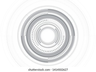 Abstract grey circle line system on white design modern futuristic technology background vector illustration.