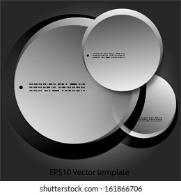 Abstract grey circles background