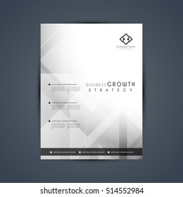 Abstract grey color business brochure template design