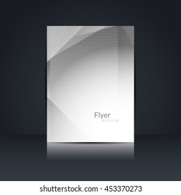 Abstract grey color modern flyer design