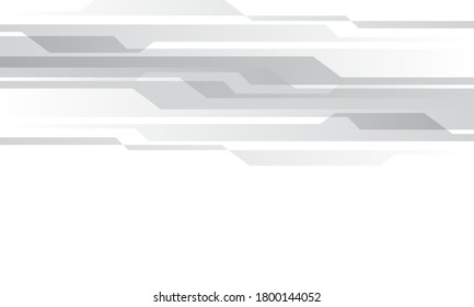Abstract grey cyber technology on white design modern futuristic background vector illustration.