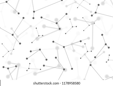 Abstract grey DNA molecular structure technology background. Vector design