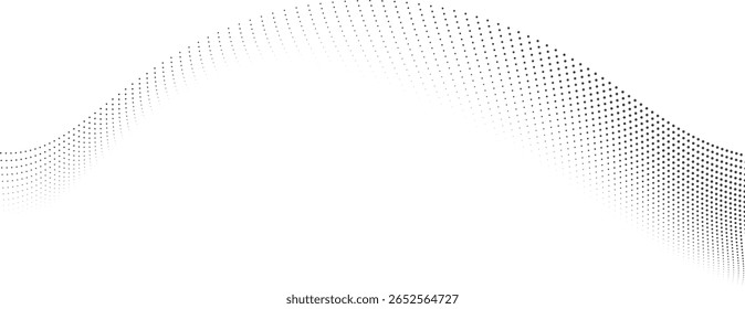 Abstract Grey Dot Wave Pattern Background - Modern Minimalist Design Element for Digital Graphics and Presentations