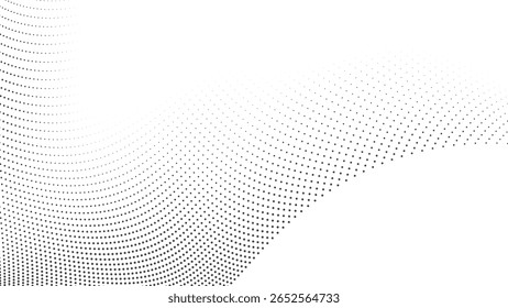 Abstract Grey Dot Wave Pattern Background - Modern Minimalist Design Element for Digital Graphics and Presentations