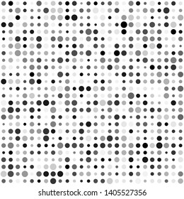 Abstract grey dots random size. Vector illustration