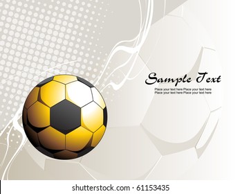 fondo de puntos grises abstractos con fútbol aislado
