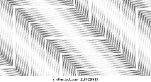 Abstract grey dotted pattern geometric background with arrows. Vector design