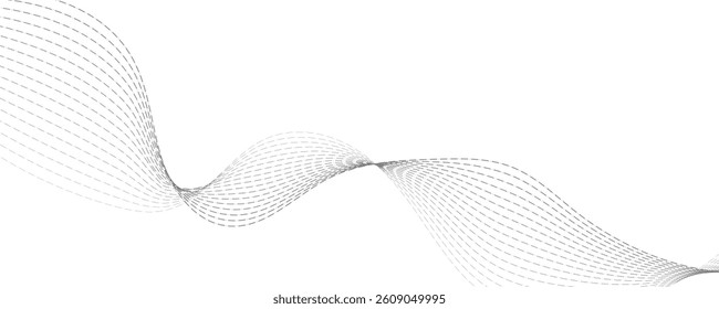 Abstract grey dotted wavy lines. EPS10