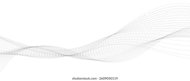 Abstract grey dotted wavy lines. EPS10