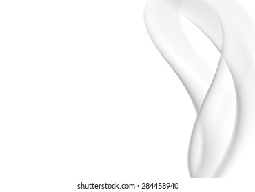 Abstract grey elegant smooth waves. Vector art background