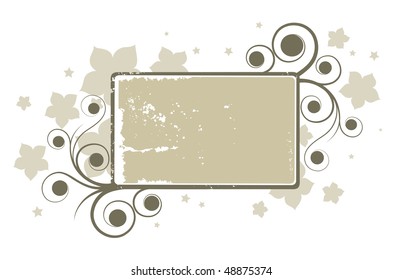 abstract grey floral banner