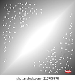 abstract grey floral pattern gray texture with bubbles vector