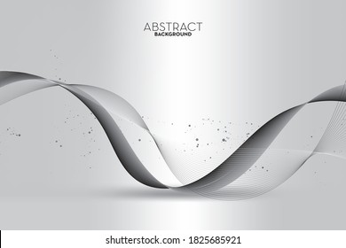 tecnología digital de línea de flujo gris abstracta, partícula lisa, concepto de diseño tecnológico de big data, fondo gris o fondo de fondo de fondo de fondo de fondo de fondo, eps vectoriales.