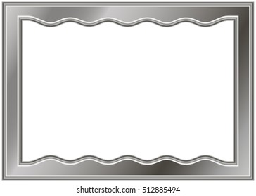 abstract grey frame, metal silver, frame for pictures and photos