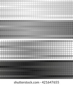 Abstract grey geometric banners. Squares vector tech background