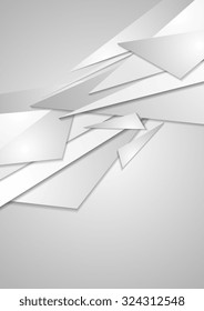Abstract grey geometric corporate background. Vector design