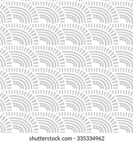 Abstract grey geometric shape pattern. Vector hand drawn seamless background.