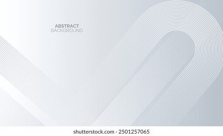 Abstractas líneas geométricas brillantes grises sobre fondo blanco. Patrón de líneas modernas. Concepto de tecnología futurista. Traje para la cubierta, cartel, Anuncio, folleto, cabecera, Sitio web