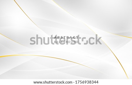 Abstract grey and gold background poster with dynamic waves. technology network Vector illustration.