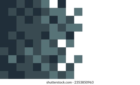 Abstract grey gradient mosaic banner background, 16:9 rectangular vector illustration. Good for slides presentation, flyer, banner, web, etc.