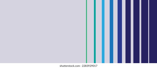 Abstract Grey, Green and Blue Striped Pattern, Vertical Lines with Copyspace, Room, Place for Your Text - Minimalist Vector Background Template