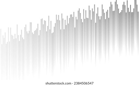 Abstract grey growing financial linear graph chart background. Vector tech design