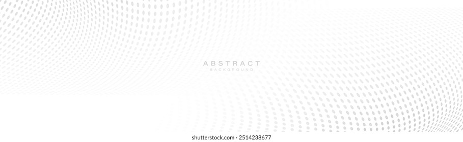 Abstract grey halftone wavy on background. Minimal clean modern banner. Illustration vector