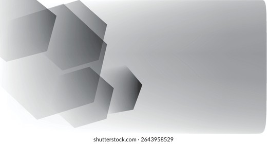 Abstract grey hexagonal white background. with elegant artistic style