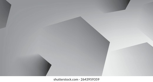 Abstract grey hexagonal white background. with elegant artistic style