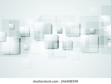 Abstract grey hi-tech background with squares. Vector design