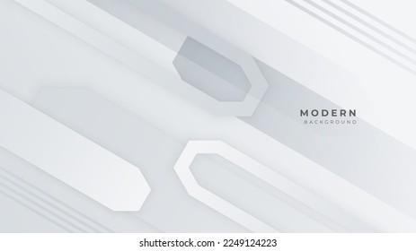 Abstract grey hi-tech polygonal corporate background. Vector stripes minimal light design