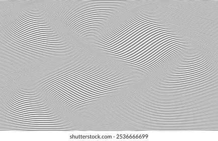 abstrato cinza horizontal padrão de linha ondulada pode ser usado fundo, papel de parede, pano de parede.