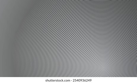 Abstract grey line circle with gradient for backdrop or presentation