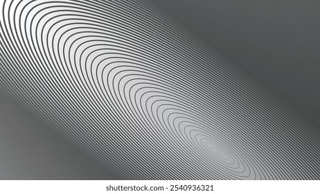 Abstract grey line circle with gradient for backdrop or presentation